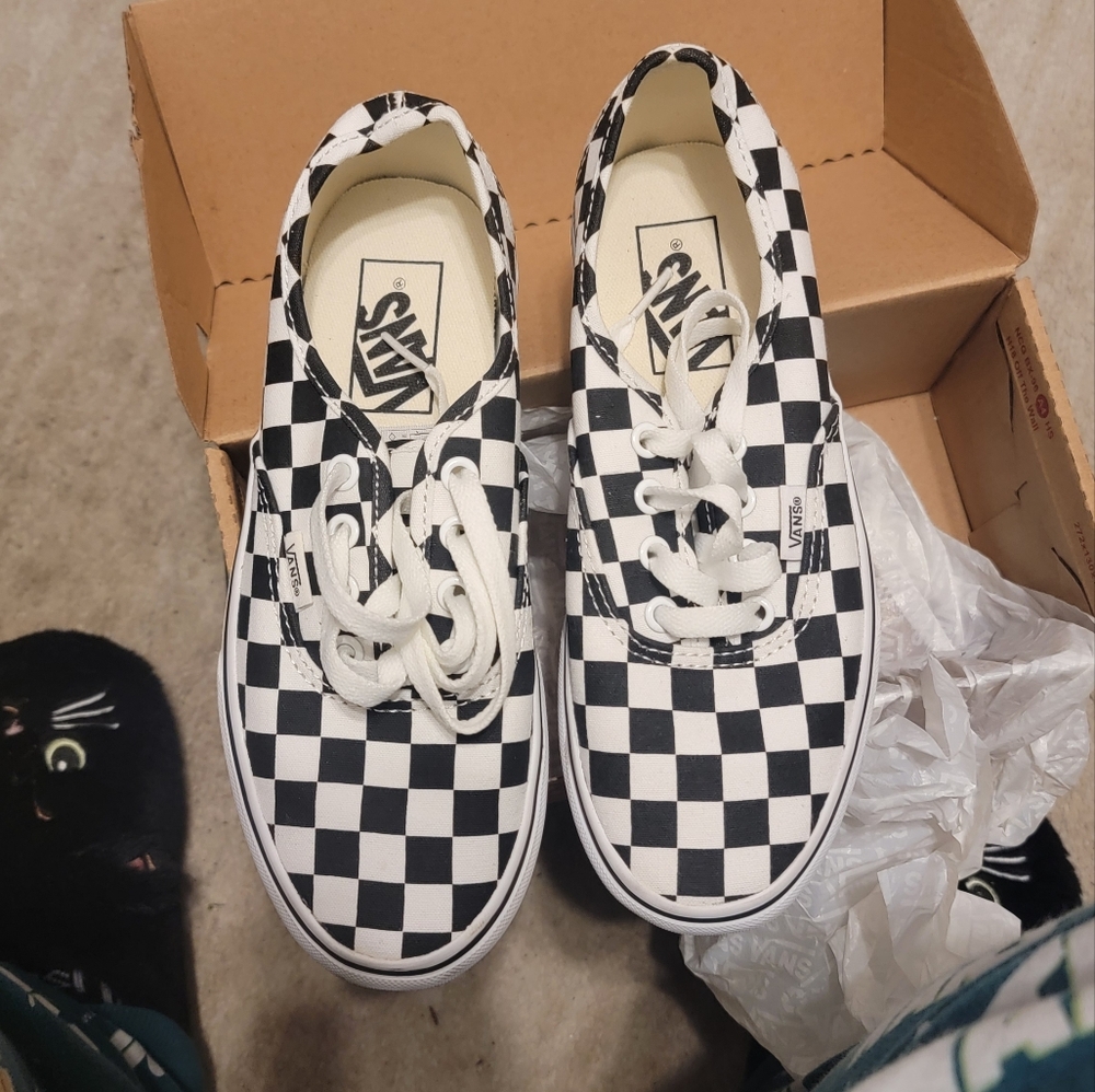 Vans Authentic Platform Checkerboard Sneakers